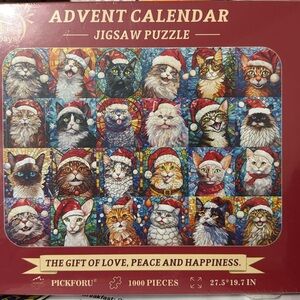 Mosaic Cat Red Puzzle Advent Calendar NWT